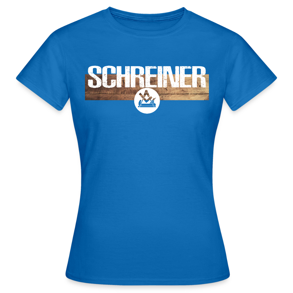 Frauen T-Shirt "Schreiner" Royalblau Frauen T-Shirt