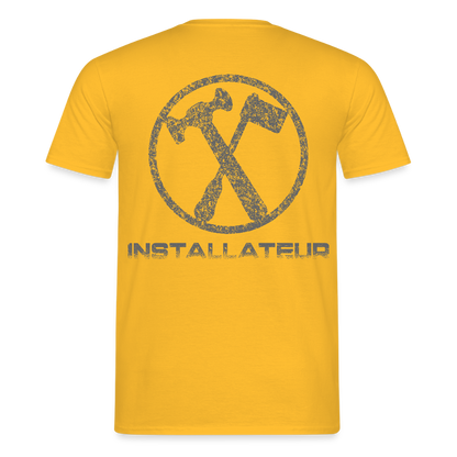 Unisex T-Shirt "Installateur" Gelb Männer T-Shirt