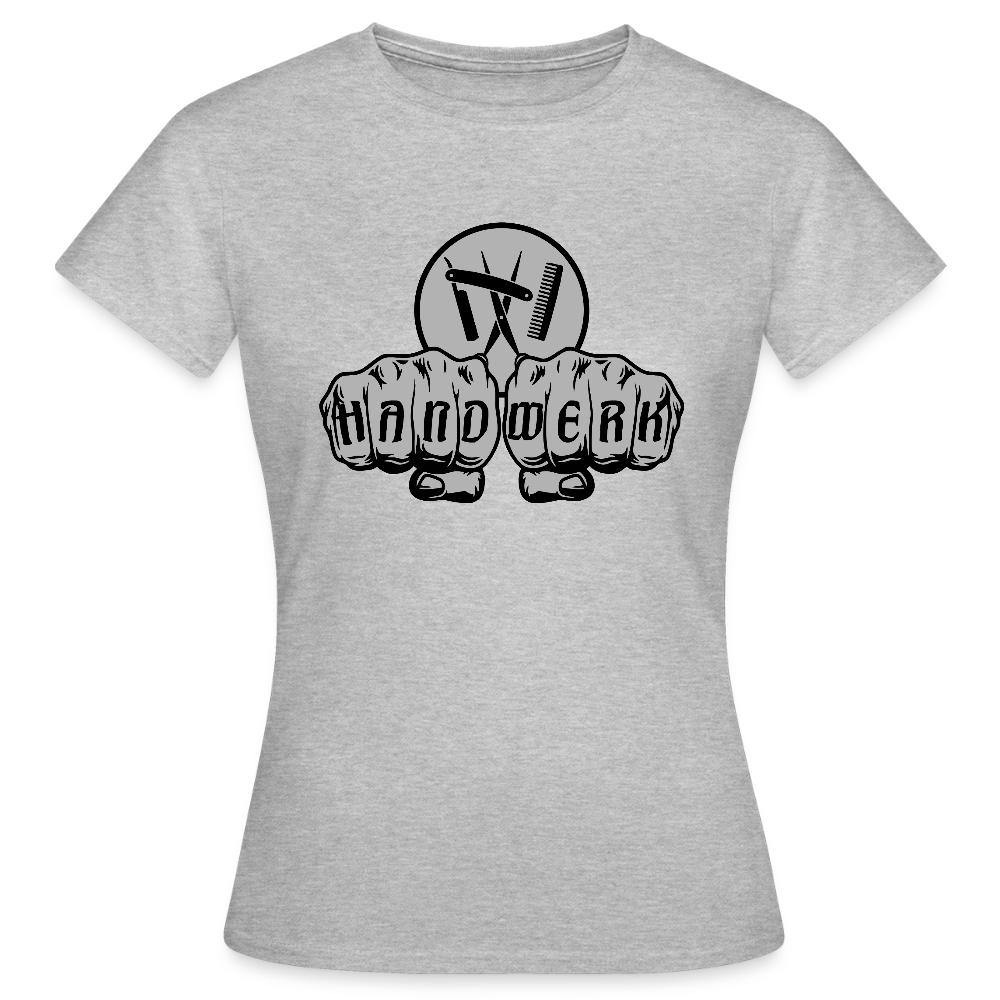 Frauen T-Shirt "Friseur" Grau meliert Frauen T-Shirt