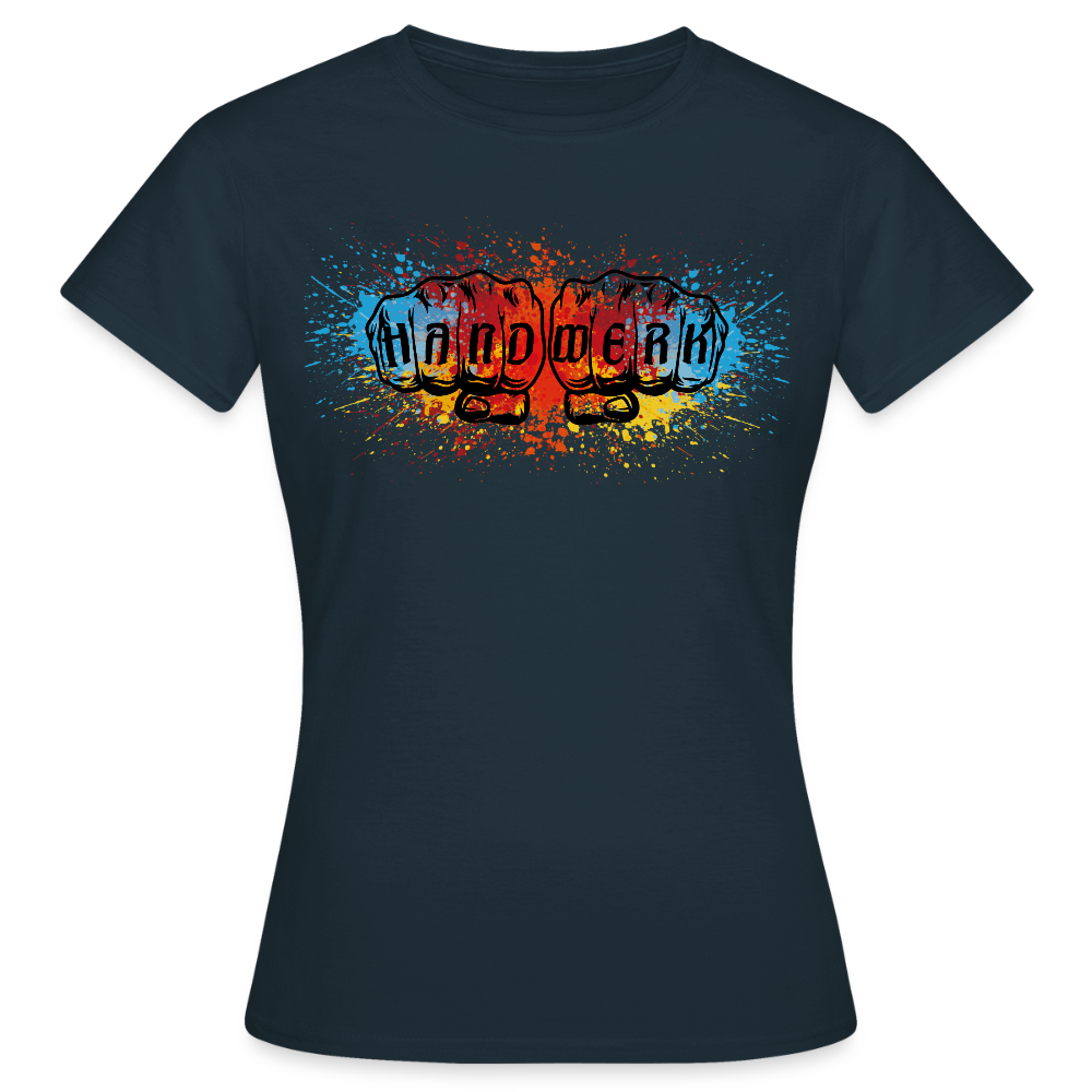 Frauen T-Shirt "Splash-Color" Navy Frauen T-Shirt