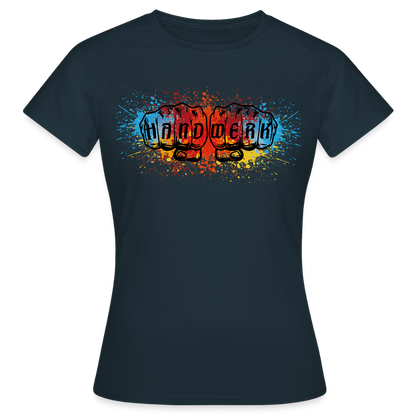 Frauen T-Shirt "Splash-Color" Navy Frauen T-Shirt