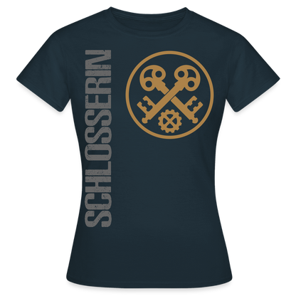 Frauen T-Shirt "Schlosserin" Navy Frauen T-Shirt