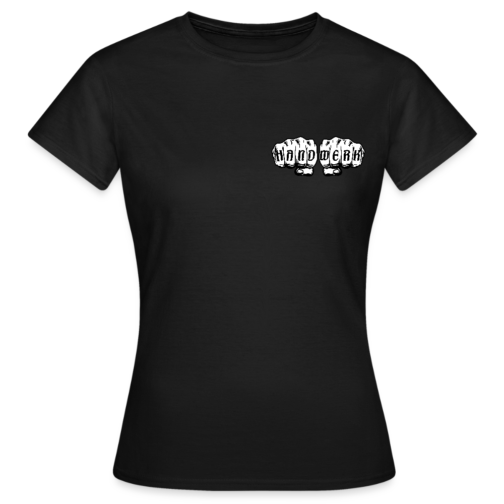 Frauen T-Shirt "Drechsler" (beidseitig bedruckt) - Schwarz