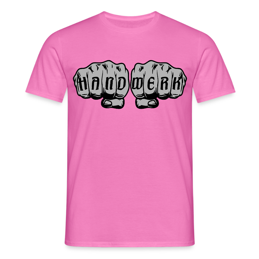 Unisex T-Shirt "Power-Handwerk" Pink Männer T-Shirt