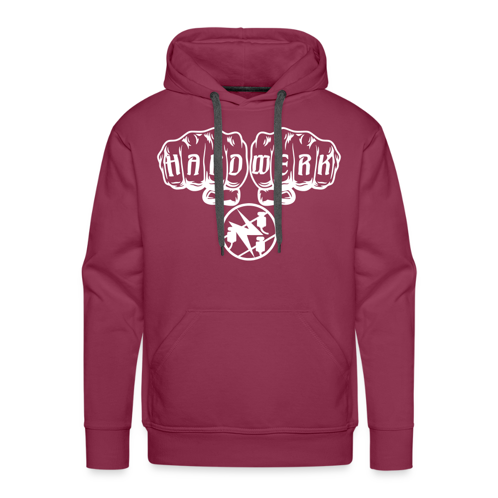 Männer Premium Hoodie "Elektriker" Bordeaux Männer Premium Hoodie