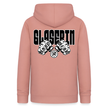 Frauen Hoodie "Glaserin" (beidseitig beruckt) Altrosa Frauen Hoodie