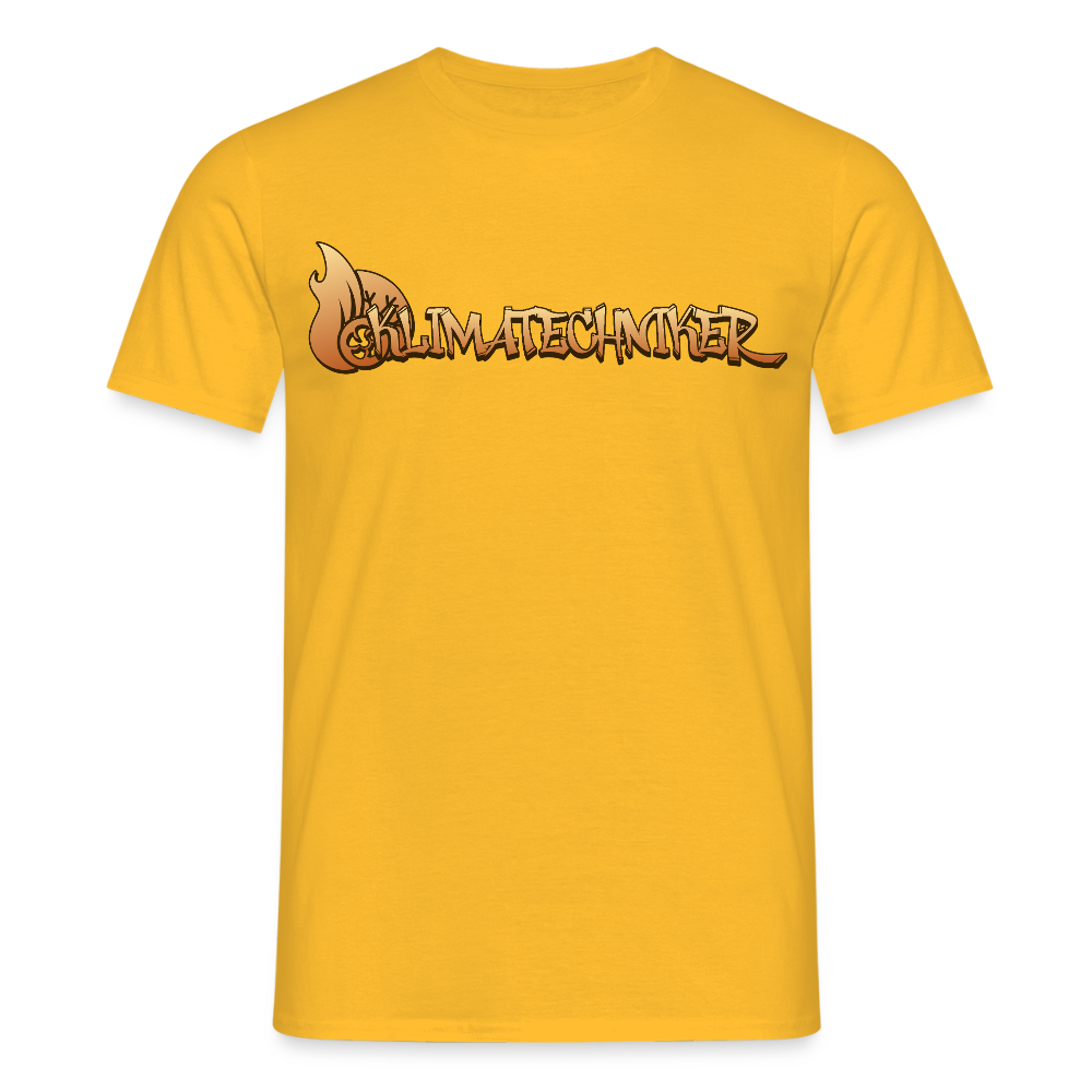 Unisex T-Shirt "Klimatechniker" Gelb Männer T-Shirt