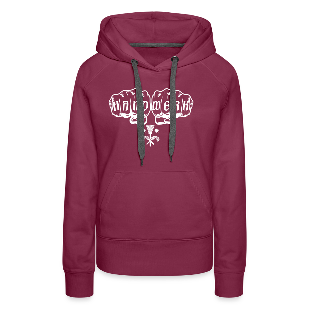 Frauen Premium Hoodie "Schornsteinfeger" Bordeaux Frauen Premium Hoodie