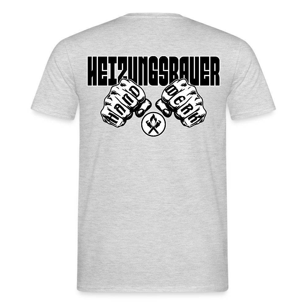 Unisex T-Shirt "Heizungsbauer" Grau meliert Männer T-Shirt