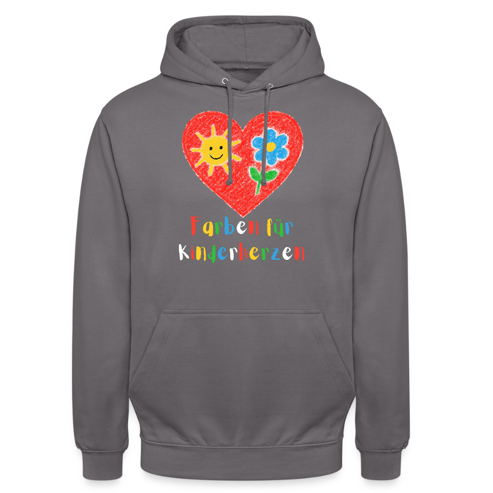 Unisex Hoodie "Kinderherzen" Mittelgrau Unisex Hoodie
