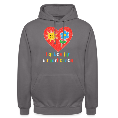 Unisex Hoodie "Kinderherzen" Mittelgrau Unisex Hoodie