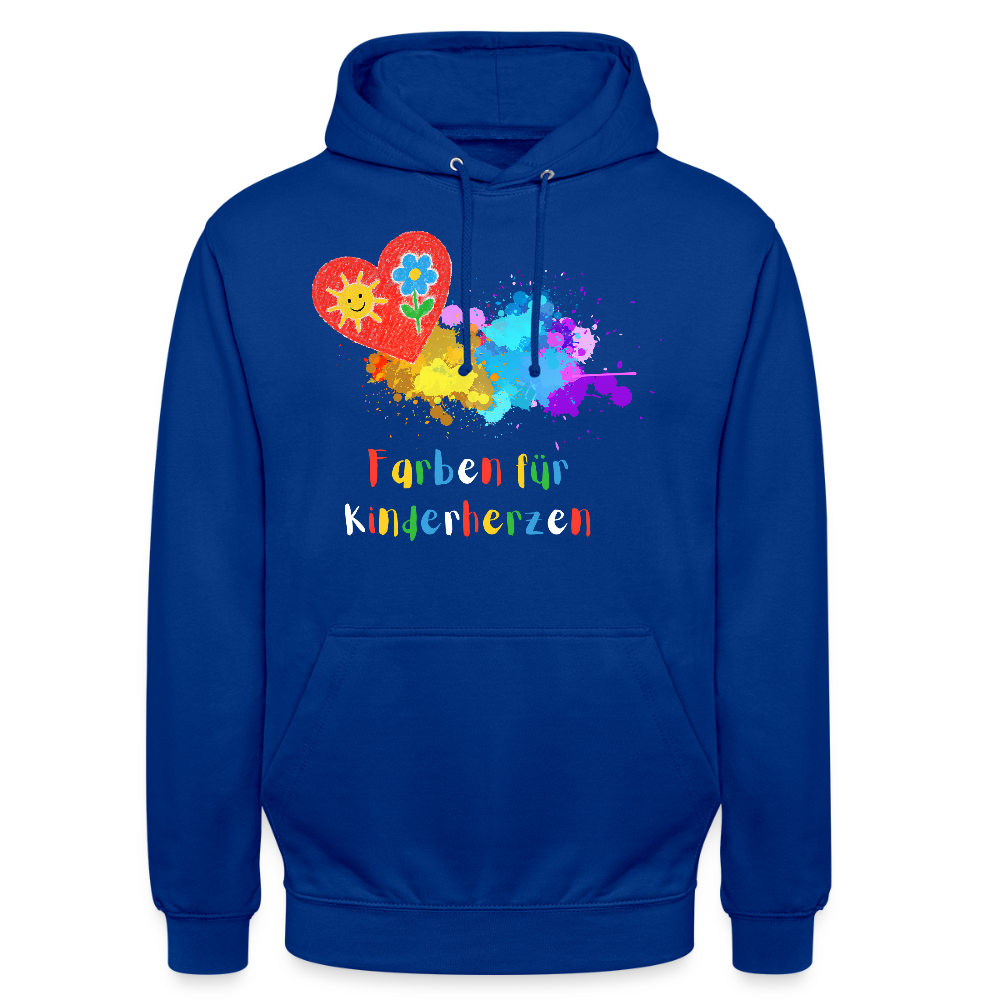 Unisex Hoodie "Kinderherzen" Royalblau Unisex Hoodie