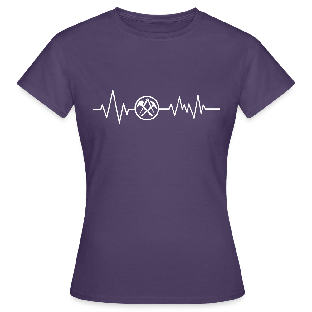 Frauen T-Shirt "Dachdecker" Dunkellila Frauen T-Shirt