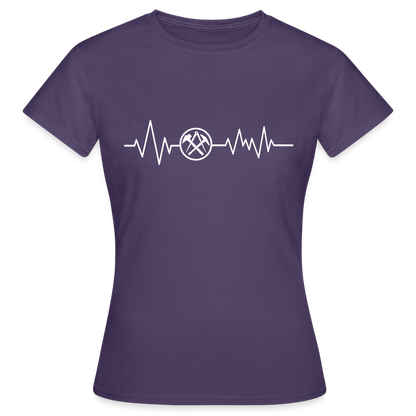 Frauen T-Shirt "Dachdecker" Dunkellila Frauen T-Shirt