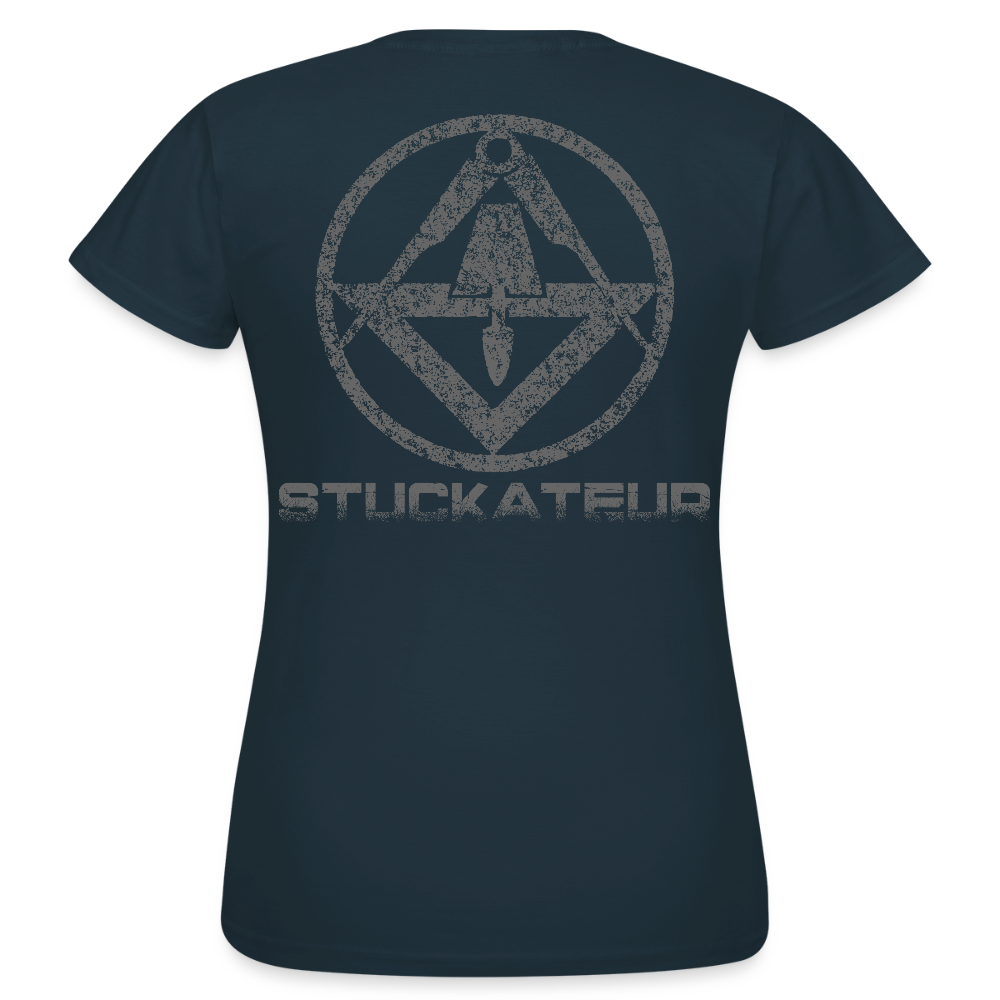 Frauen T-Shirt "Stuckateur" Navy Frauen T-Shirt