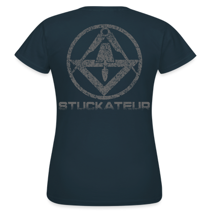 Frauen T-Shirt "Stuckateur" Navy Frauen T-Shirt