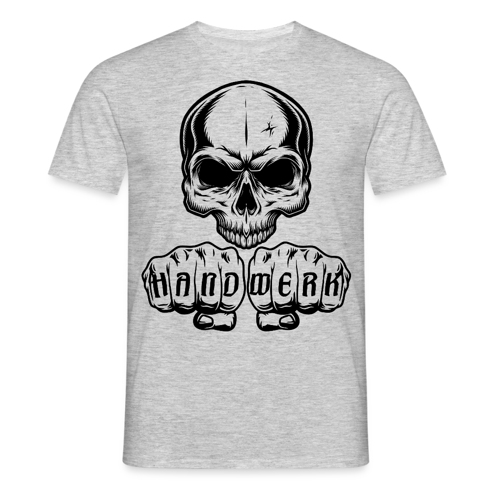 Unisex T-Shirt "Skull-Handwerk" Grau meliert Männer T-Shirt