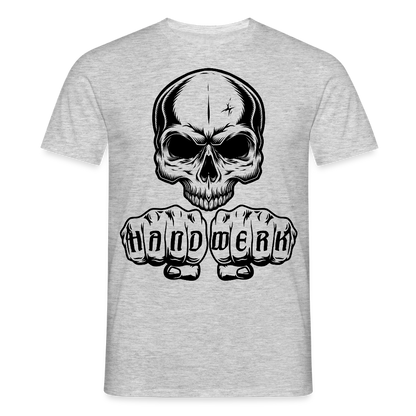 Unisex T-Shirt "Skull-Handwerk" Grau meliert Männer T-Shirt
