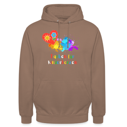 Unisex Hoodie "Farben für Kinderherzen" Mokka Unisex Hoodie