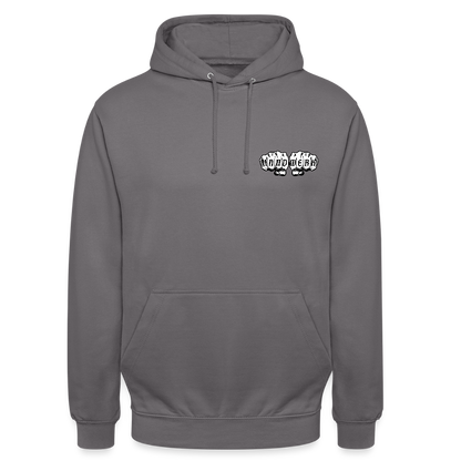Unisex Hoodie "Heizungsbauer" (beidseitig bedruckt) - Mittelgrau