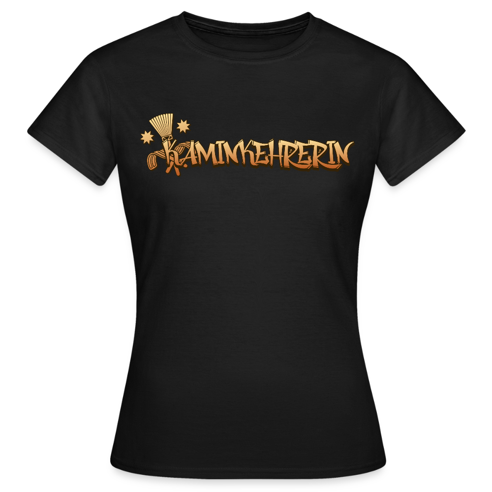 Frauen T-Shirt "Kaminkehrerin" Schwarz Frauen T-Shirt
