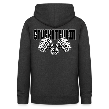 Frauen Hoodie "Stuckateurin" (beidseitig beruckt) Anthrazit Frauen Hoodie