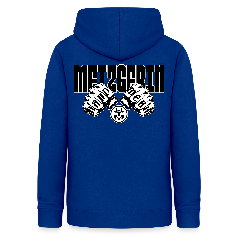 Frauen Hoodie "Metzgerin" (beidseitig beruckt) Royalblau Frauen Hoodie