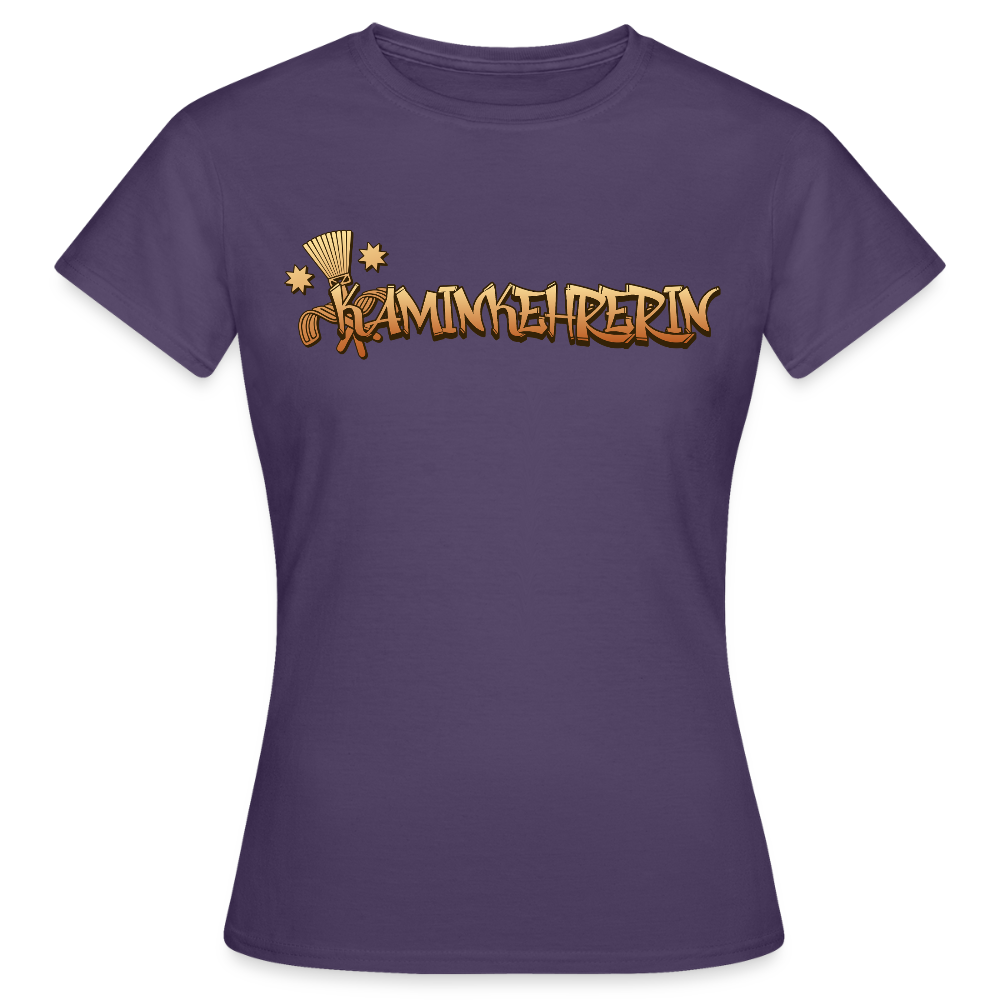 Frauen T-Shirt "Kaminkehrerin" Dunkellila Frauen T-Shirt