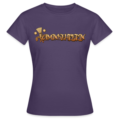 Frauen T-Shirt "Kaminkehrerin" Dunkellila Frauen T-Shirt