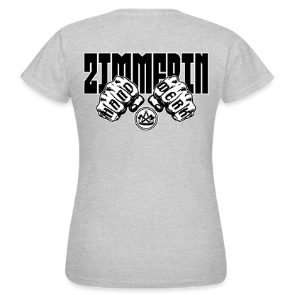 Frauen T-Shirt "Zimmerin" (beidseitig bedruckt) Grau meliert Frauen T-Shirt