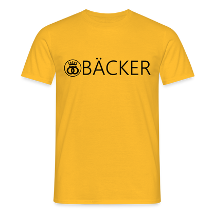 Unisex T-Shirt "Bäcker" Gelb Männer T-Shirt