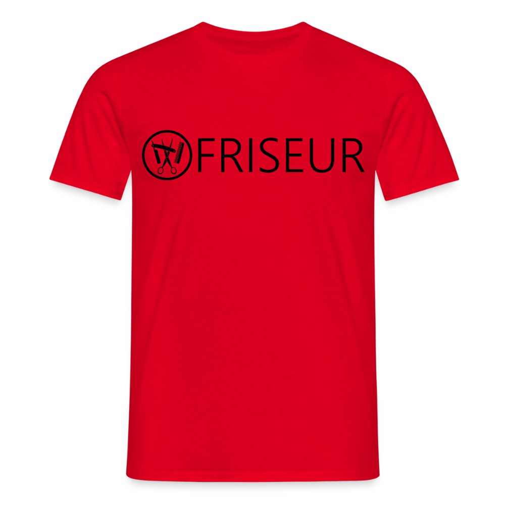 Unisex T-Shirt "Friseur" Rot Männer T-Shirt