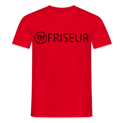 Unisex T-Shirt "Friseur" Rot Männer T-Shirt