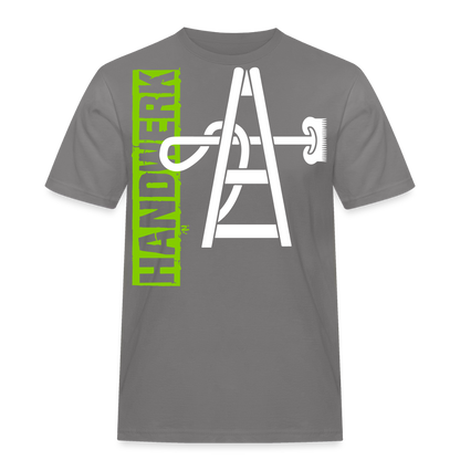 Unisex Workwear T-Shirt "Gebäudereiniger" Grau Männer Workwear T-Shirt