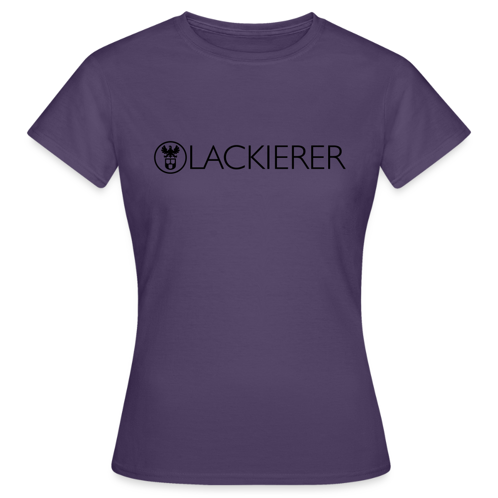 Frauen T-Shirt "Lackierer" Dunkellila Frauen T-Shirt