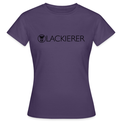 Frauen T-Shirt "Lackierer" Dunkellila Frauen T-Shirt