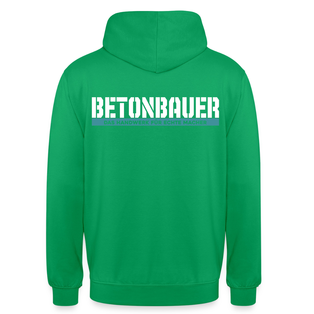 Unisex Hoodie HW-300 | MACHER "Betonbauer" Kelly Green Unisex Hoodie {{ color }}