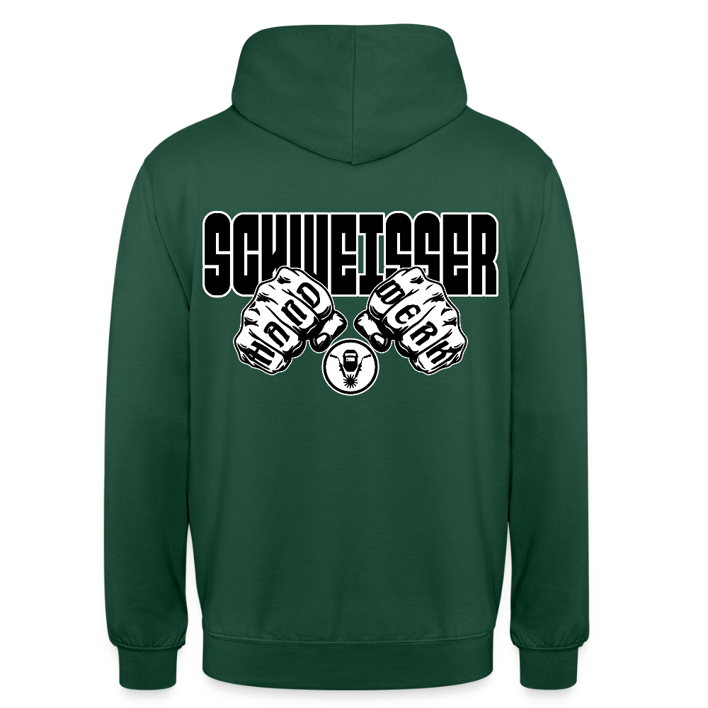 Unisex Hoodie "Schweisser" (beidseitig bedruckt) Flaschengrün Unisex Hoodie