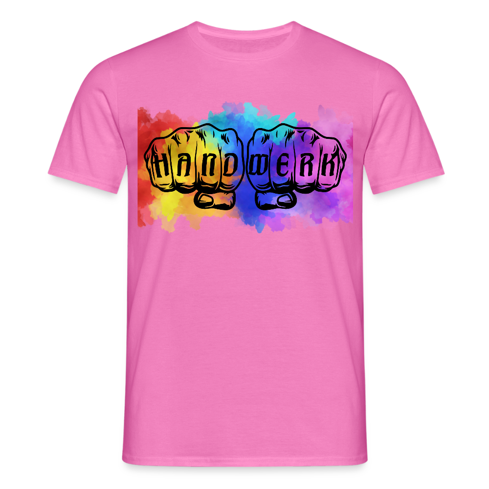 Unisex T-Shirt "Splash-Handwerk" Pink Männer T-Shirt