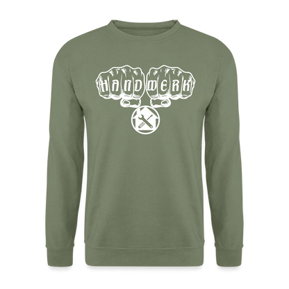 Unisex Pullover "Hausmeister" Armeegrün Unisex Pullover