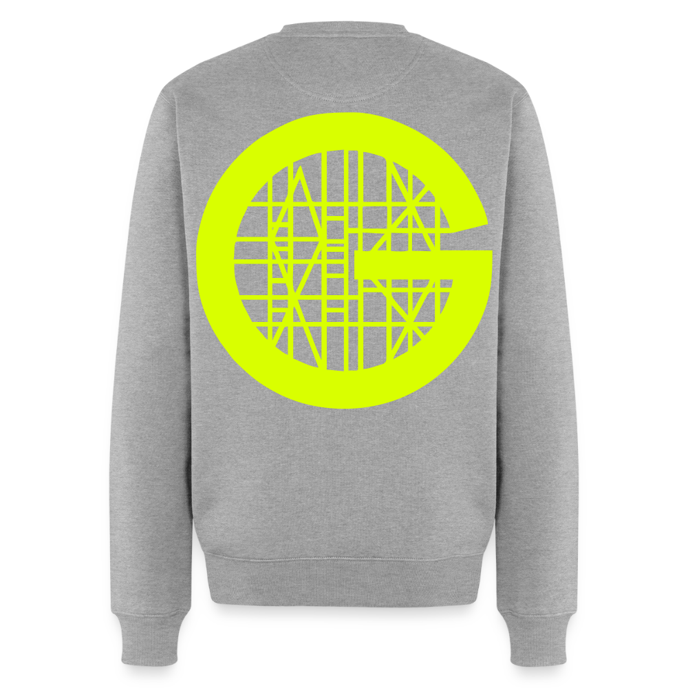 Unisex Premium Pullover "Gerüstbauer" neongelb Grau meliert Männer Premium Pullover