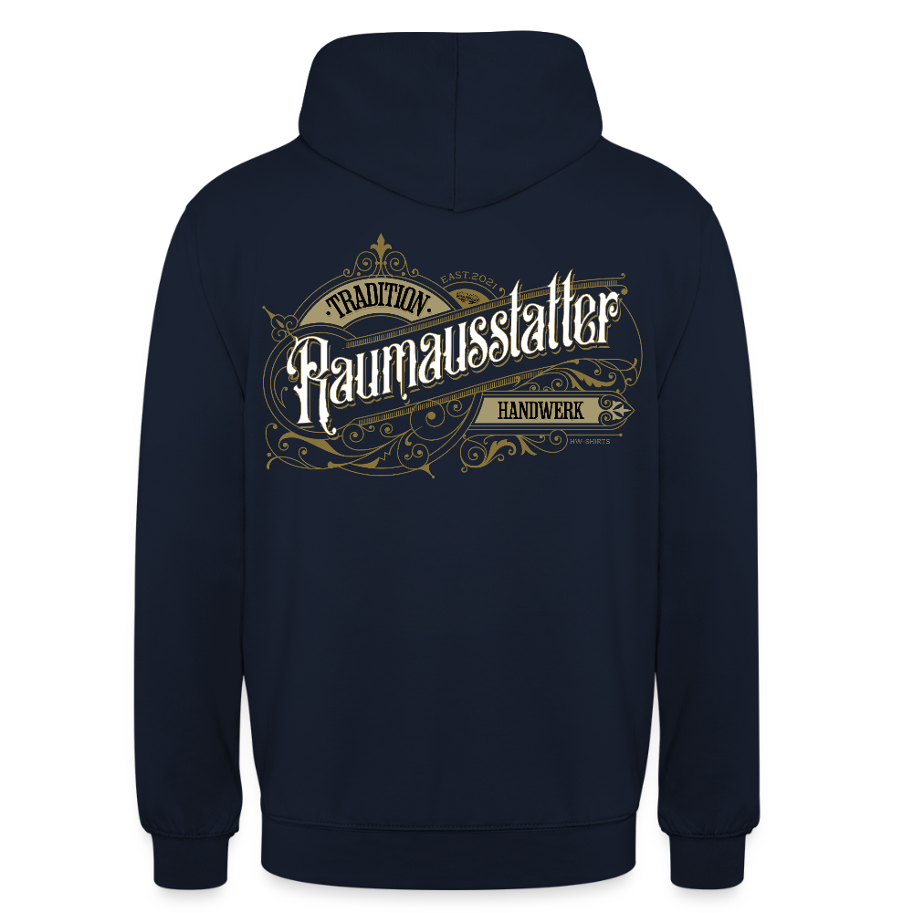 Unisex Hoodie "Raumausstatter" Nostalgie Handwerk Navy Unisex Hoodie