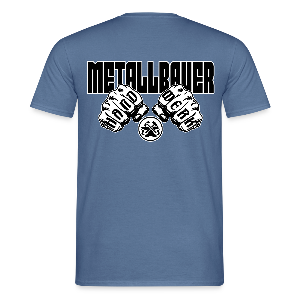 Unisex T-Shirt "Metallbauer" Taubenblau Männer T-Shirt