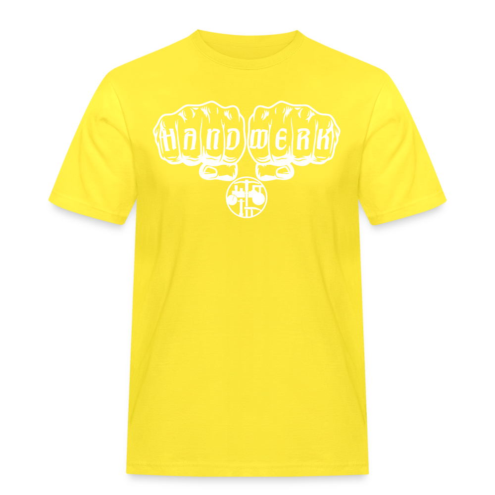 Männer Workwear T-Shirt "Strassenbauer" Gelb Männer Workwear T-Shirt