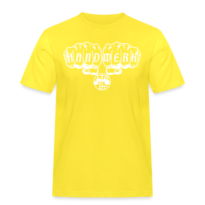 Männer Workwear T-Shirt "Strassenbauer" Gelb Männer Workwear T-Shirt