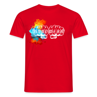 Unisex T-Shirt "Splash" Rot Männer T-Shirt