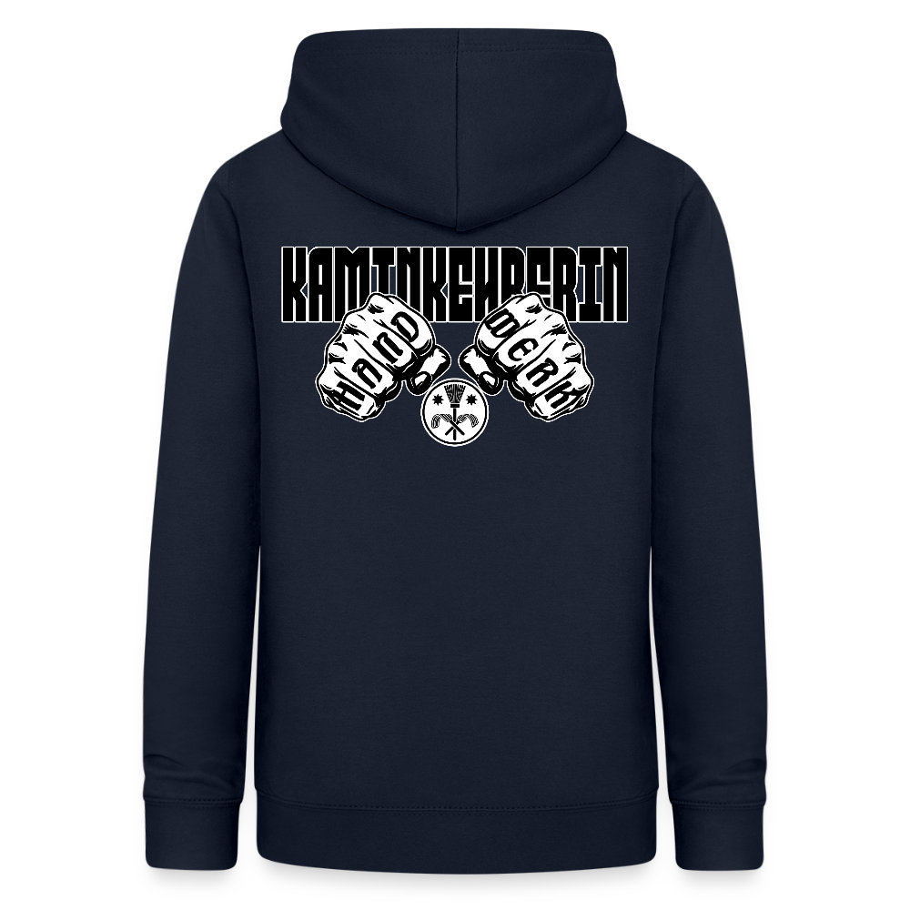 Frauen Hoodie "Kaminkehrerin" (beidseitig beruckt) Navy Frauen Hoodie