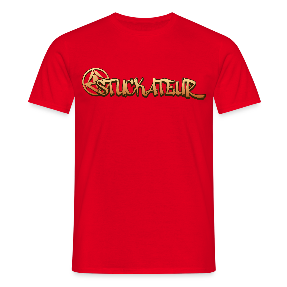 Unisex T-Shirt "Stuckateur" Rot Männer T-Shirt