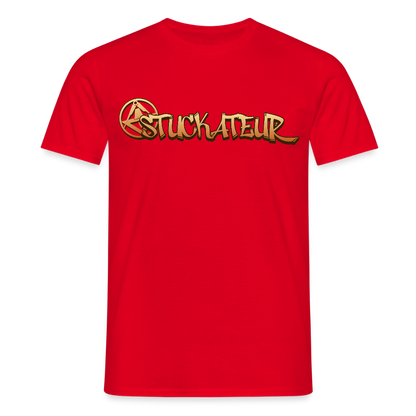 Unisex T-Shirt "Stuckateur" Rot Männer T-Shirt