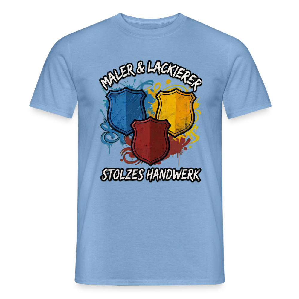Männer T-Shirt „Maler & Lackierer – Stolzes Handwerk“ von Spreadconnect, schwarzes Design mit Aufdruck